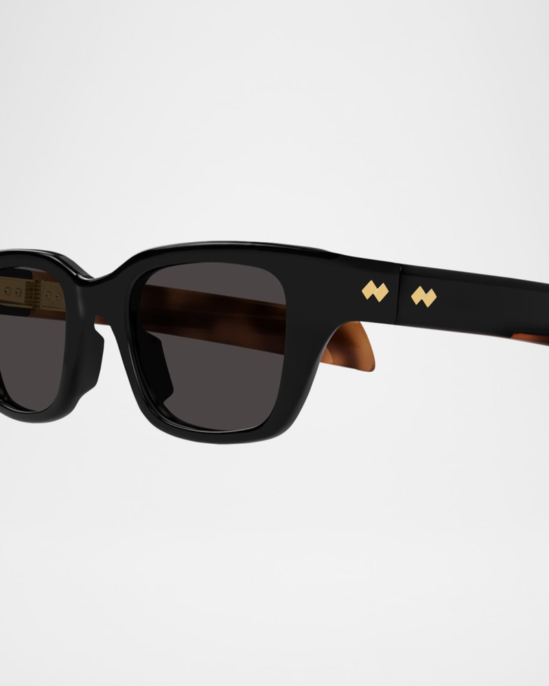 Bottega Veneta Unisex BV1393S Acetate Rectangle Sunglasses outlook