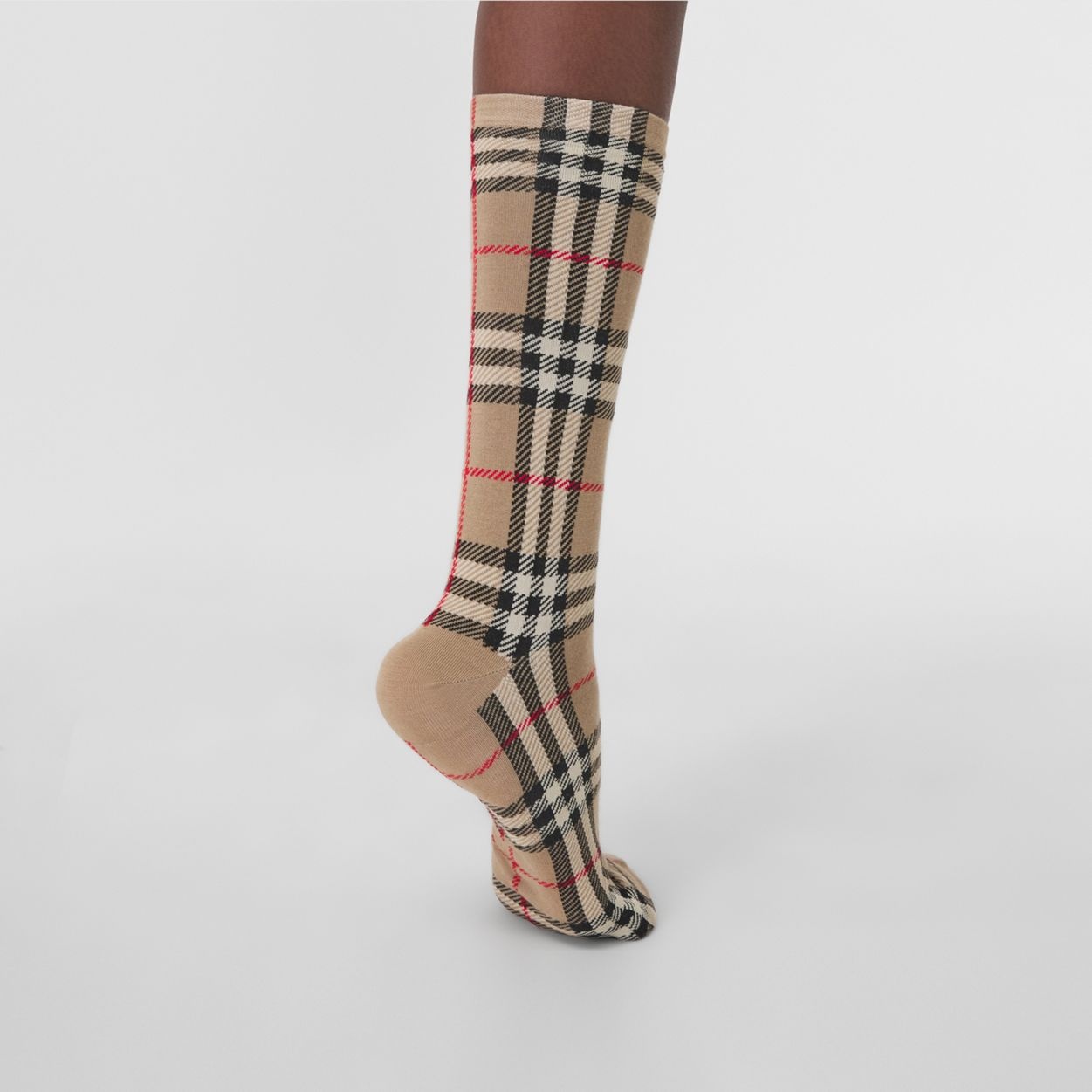 Vintage Check Intarsia Cotton Cashmere Blend Socks - 3