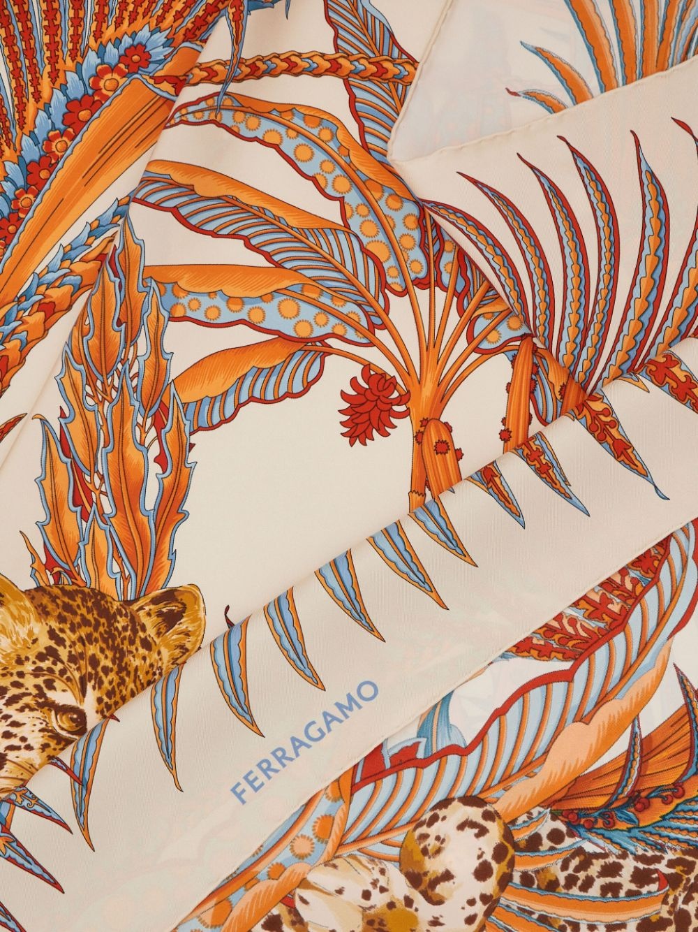 Leopard print silk scarf - 3