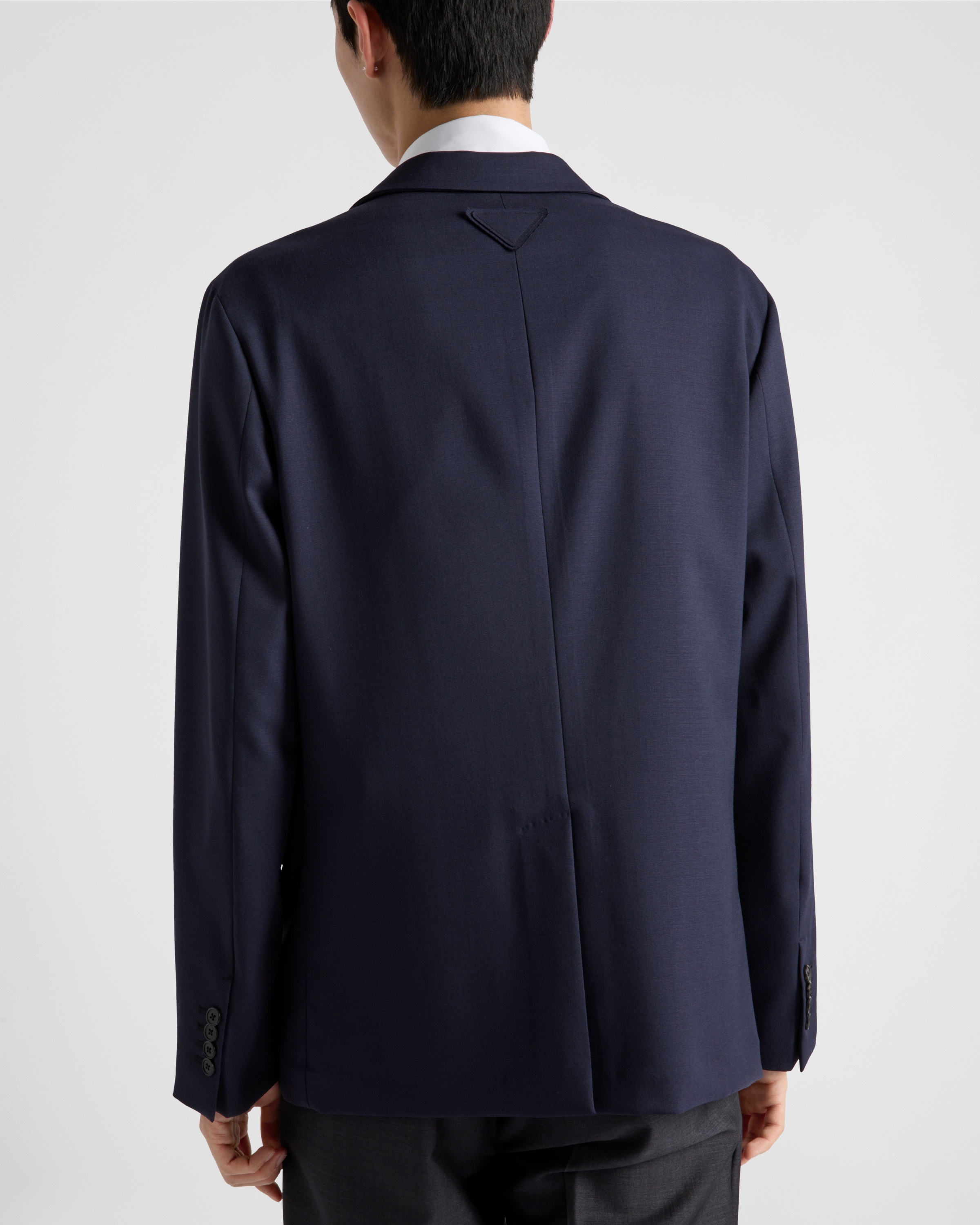 Single-breasted wool blend jacket - 5