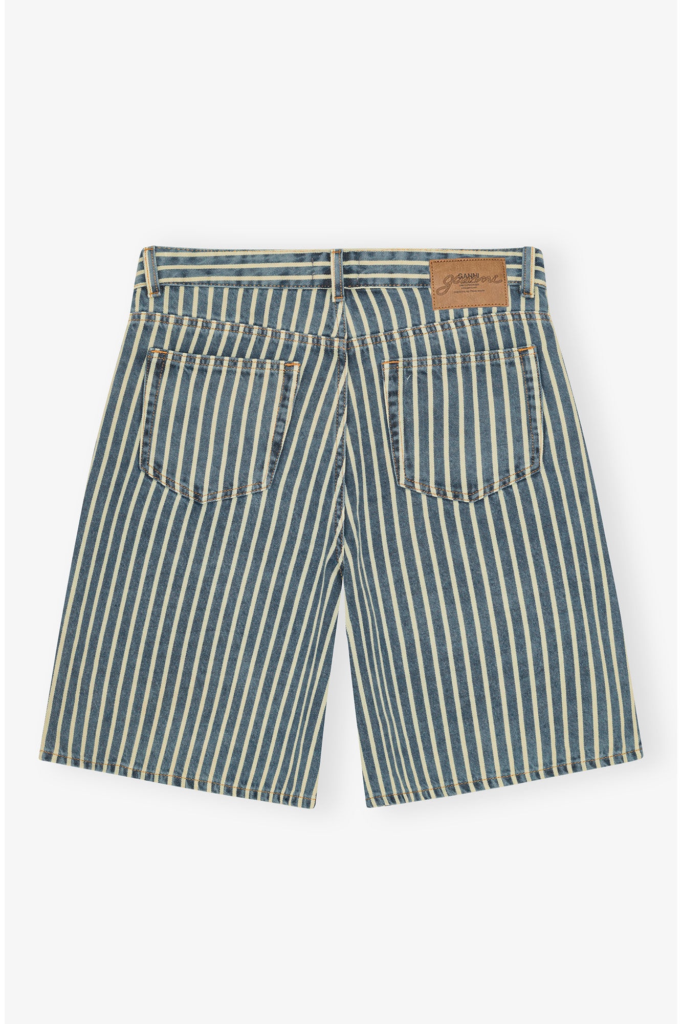 STRIPED DENIM SHORTS - 6