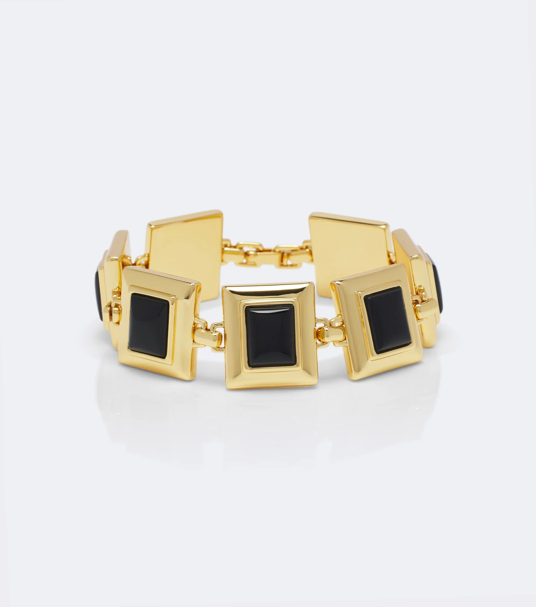 Onyx 18kt gold-plated bracelet - 1