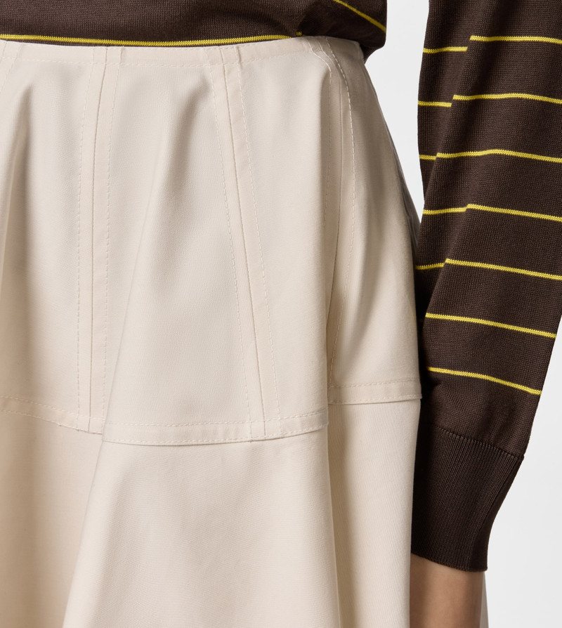 SKIRT IN COTTON AND SILK - WHITE 5