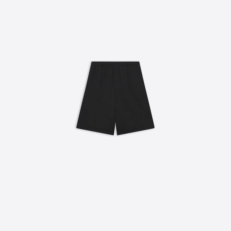 BALENCIAGA Men's Sporty B Basketball Shorts in Black outlook