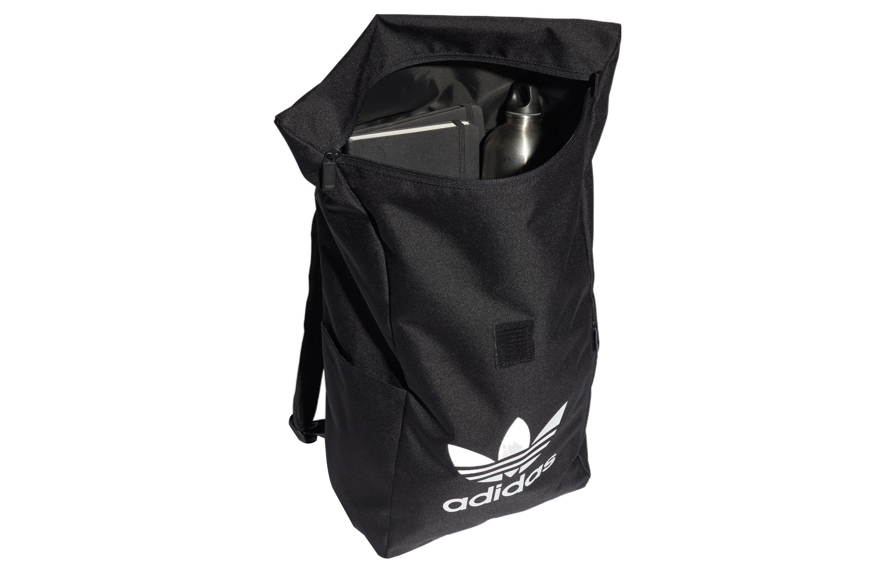 adidas Adicolor Classic Roll-Top Backpack 'Black' HK2629 - 4