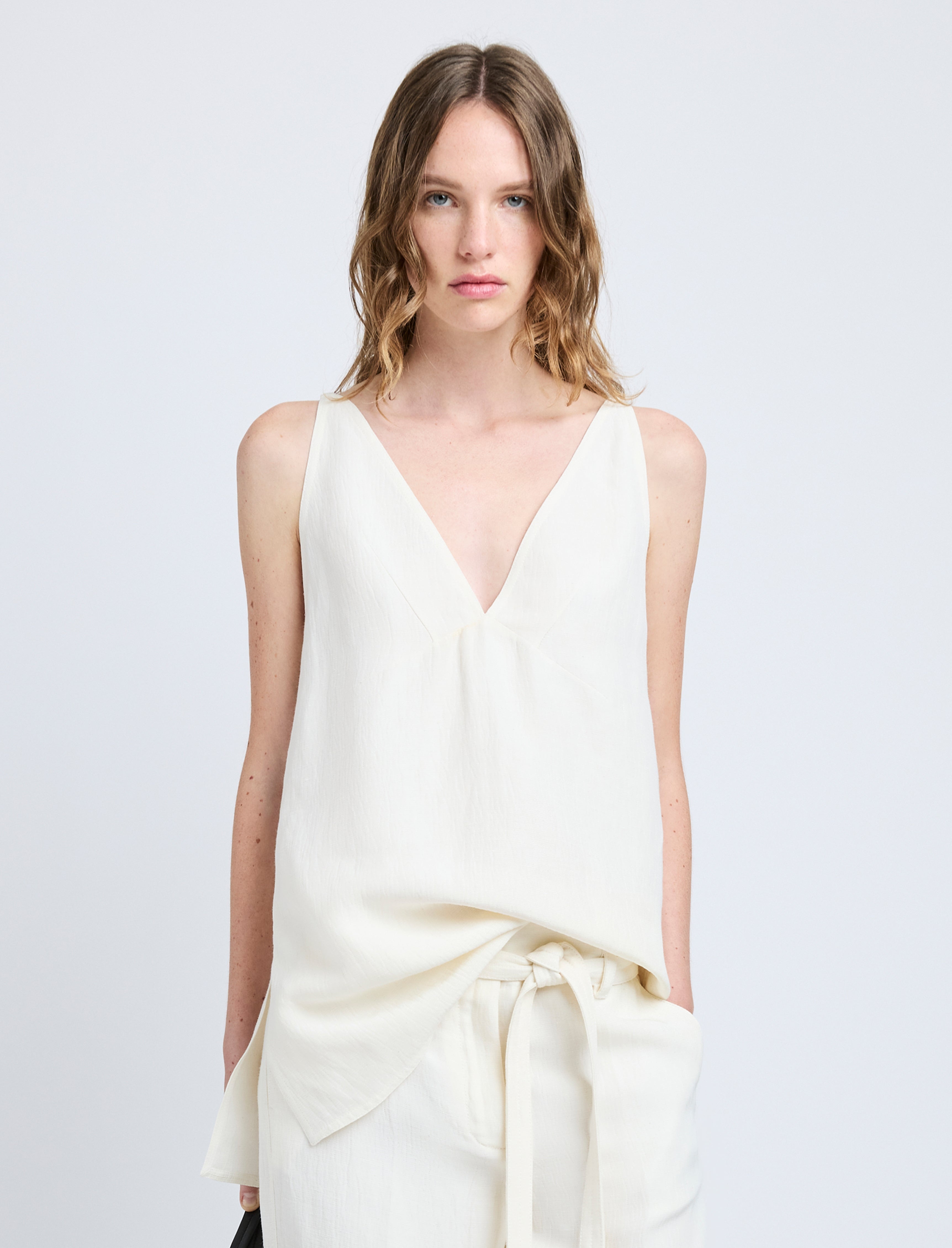 Mitchell Top in Cotton Viscose Linen - 2