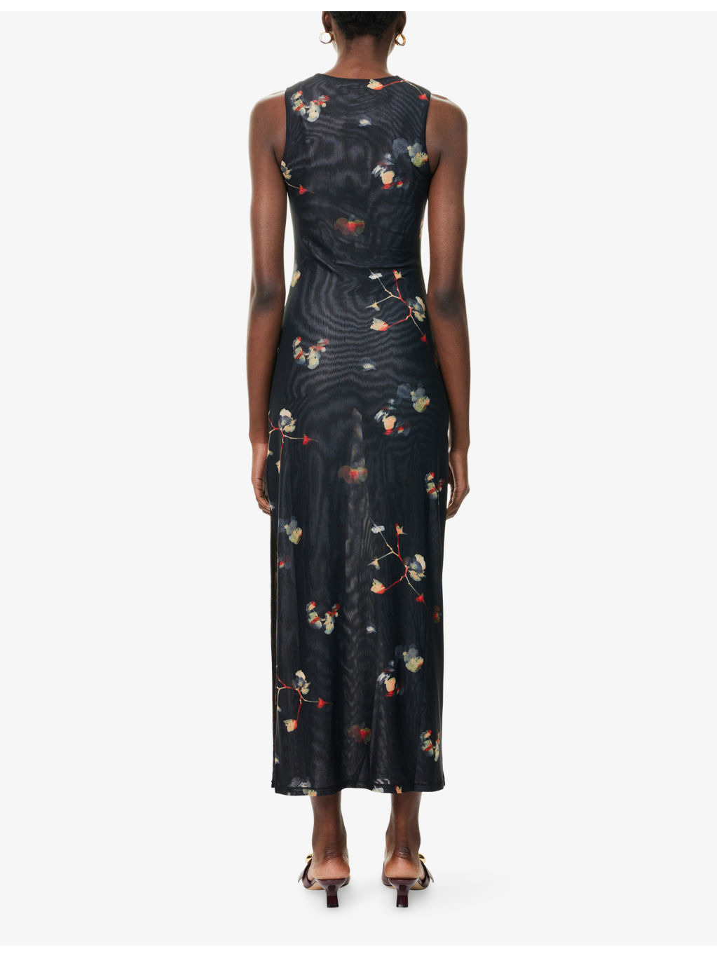 El Duet Stretch-Mesh Midi Dress - 4