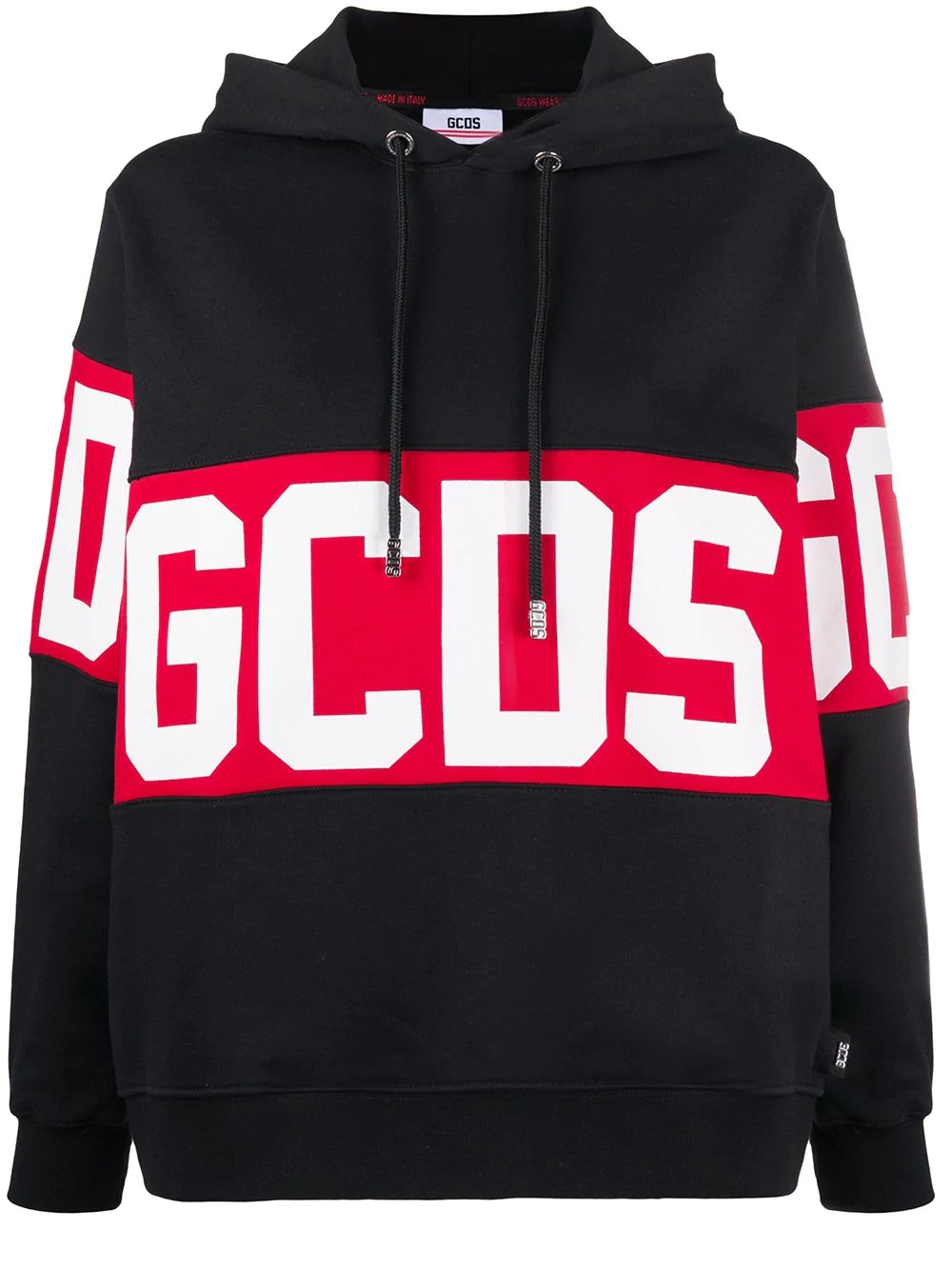 logo print hoodie - 1