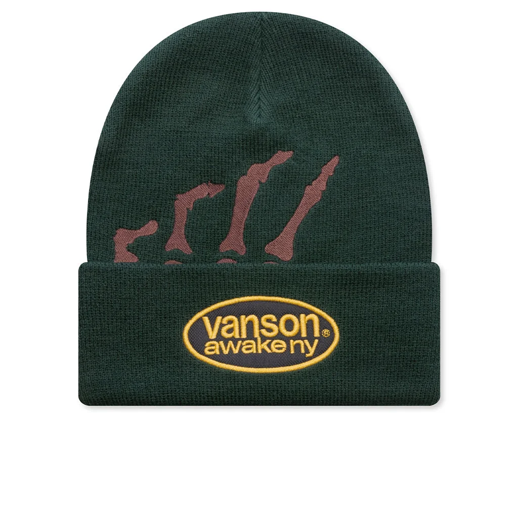 VANSON BONES BEANIE - GREEN - 1