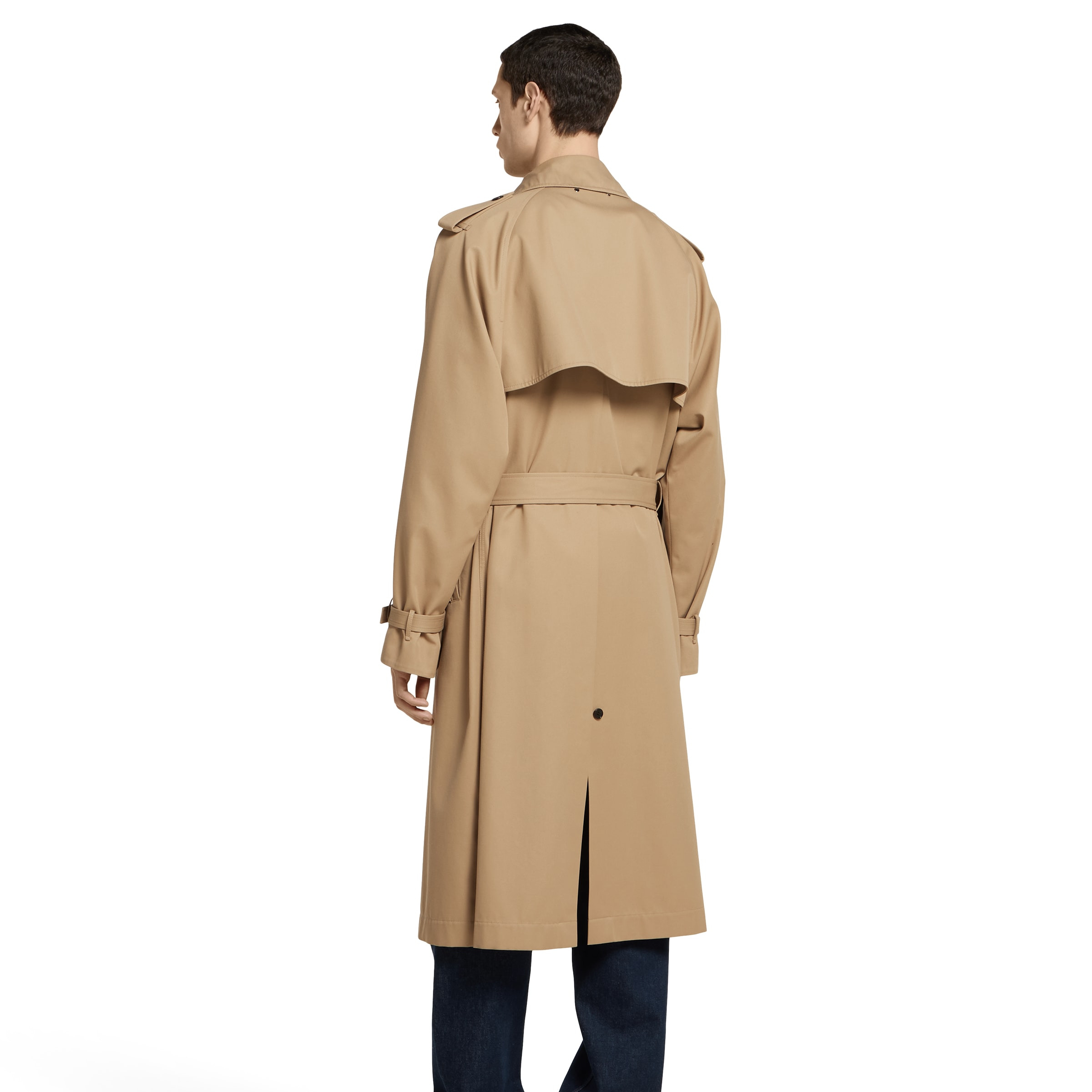 Cotton gabardine trench coat - 4