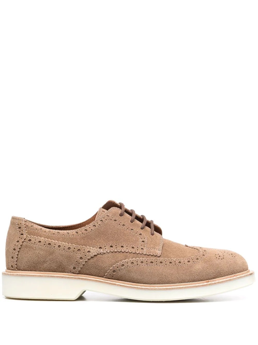 brogue lace-up leather shoes - 1