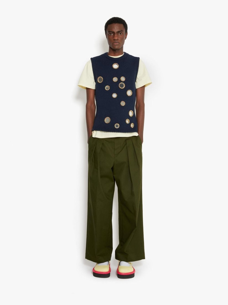 JW Anderson mirror-detail sleeveless top outlook