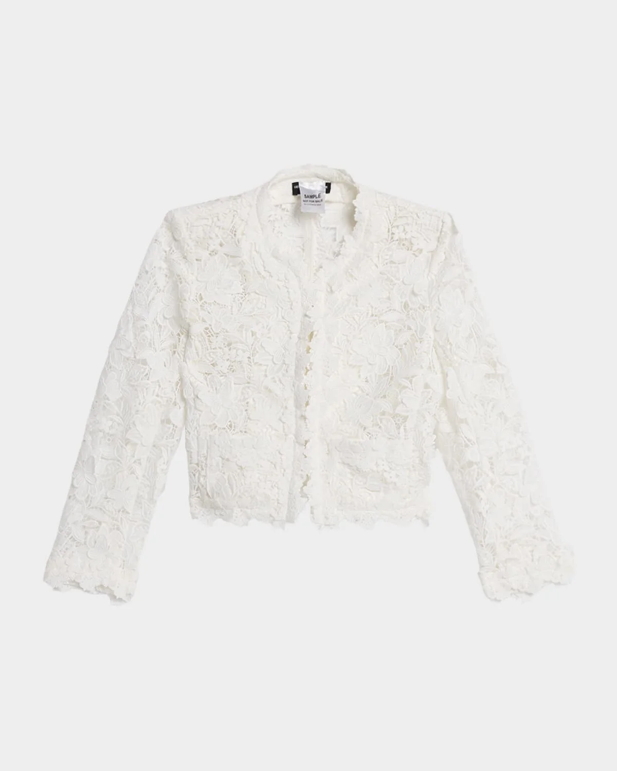 Myra 3D Butterfly Lace Guipure Cropped Jacket - 1