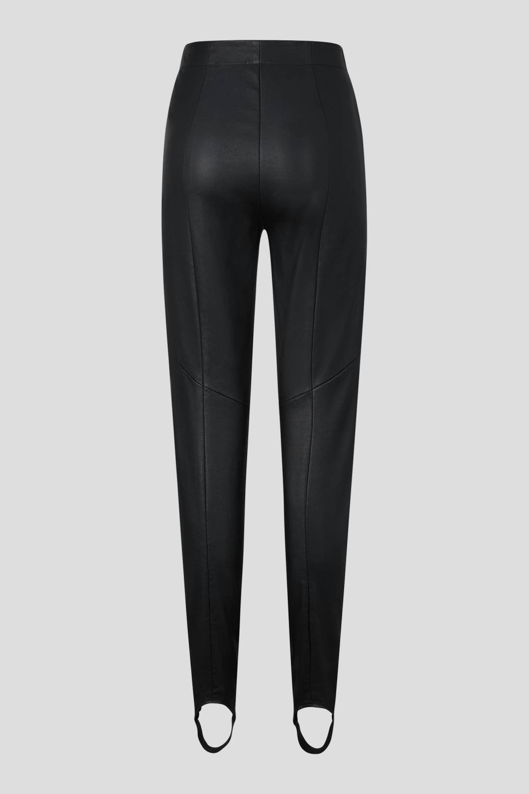 JUMI LEATHER STIRRUP TROUSERS IN BLACK - 6