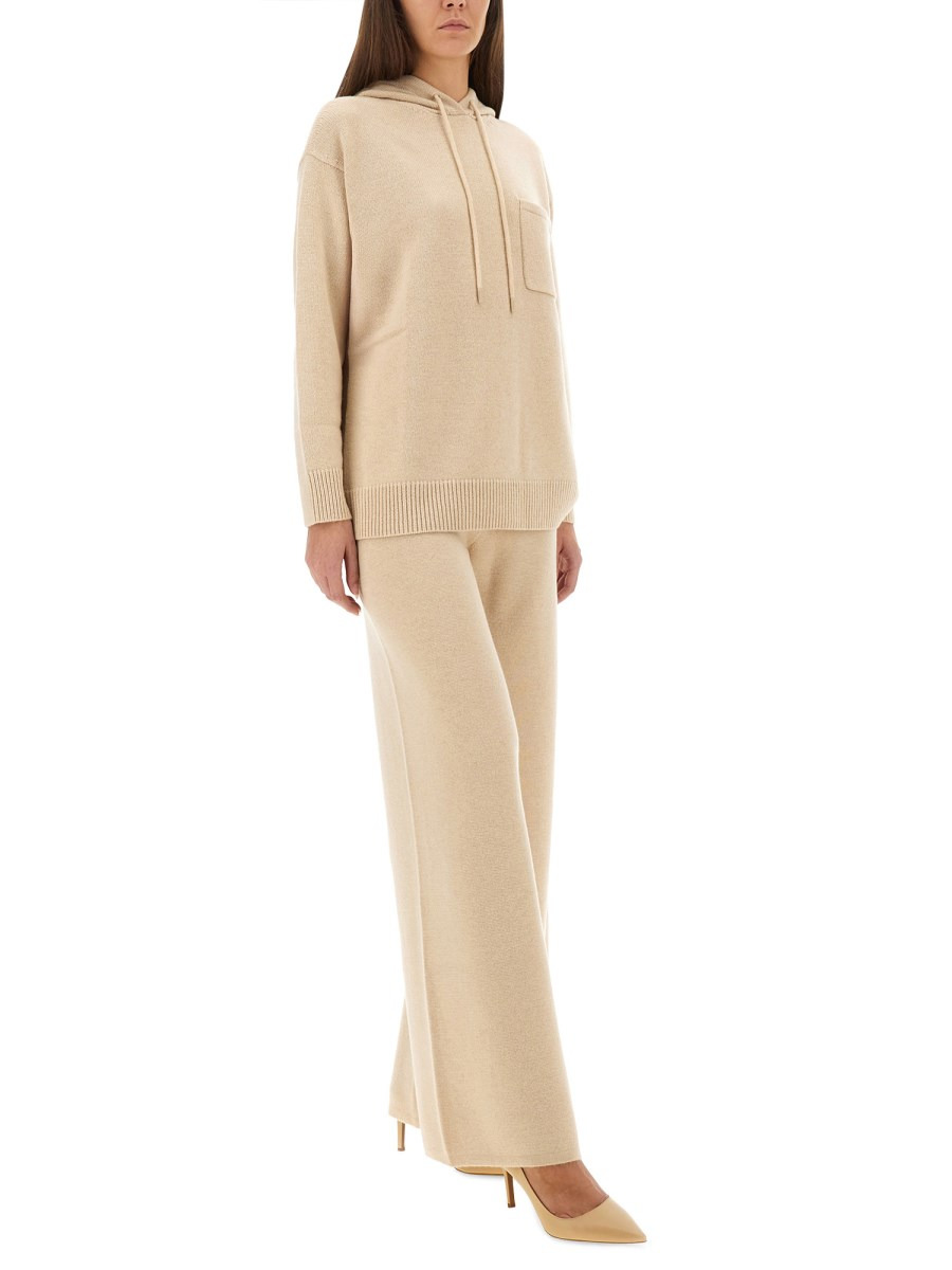 WOOL AND CASHMERE JUDY WIDE PANTS - 2