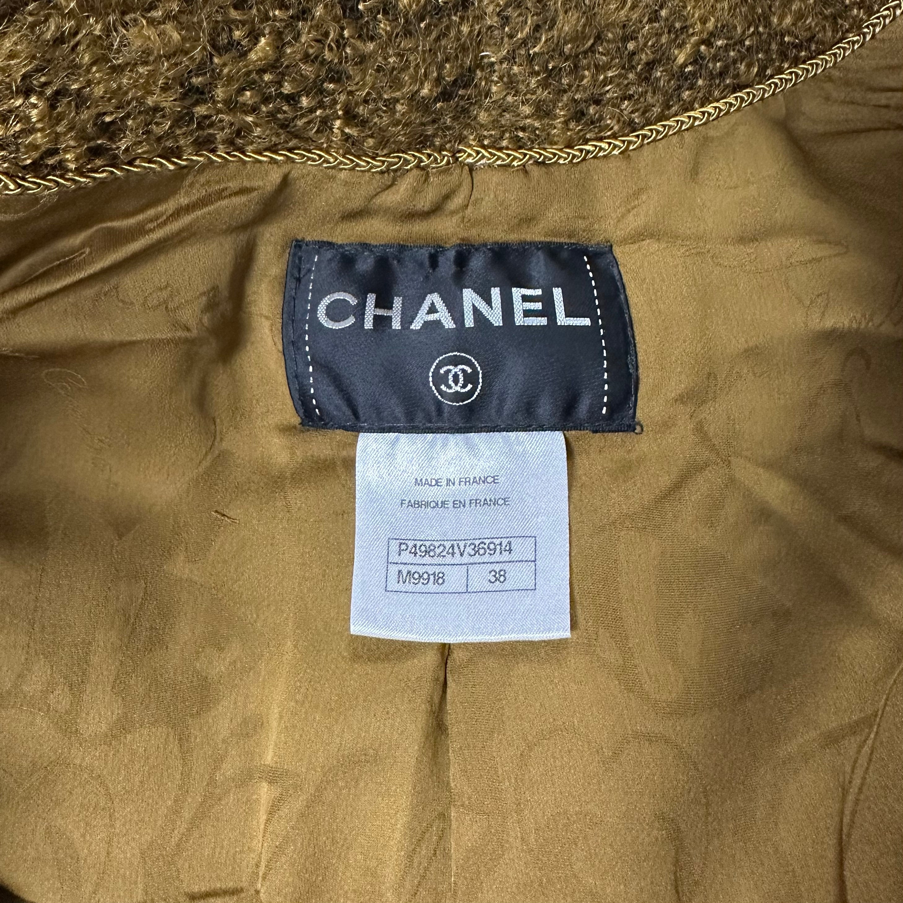 CHANEL Tweed Cropped Button Up Jacket - 6