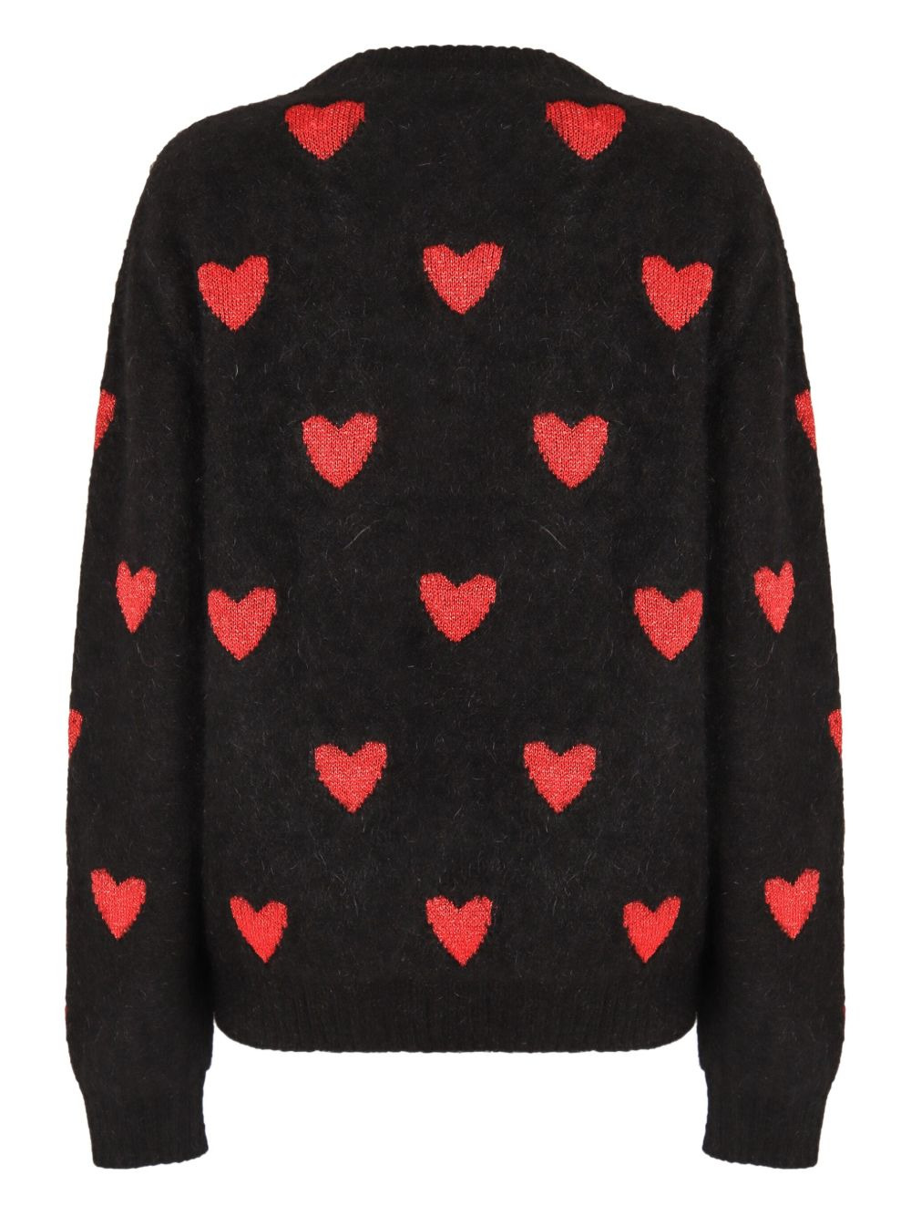 heart-pattern ribbed sweater - 2