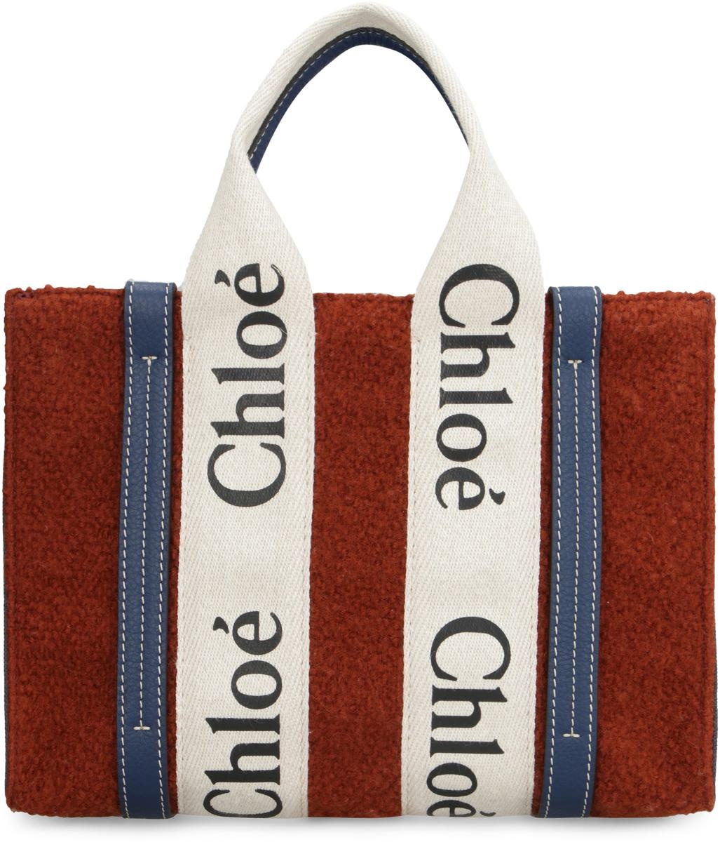 CHLOÉ WOODY SMALL TOTE WOOL - 4