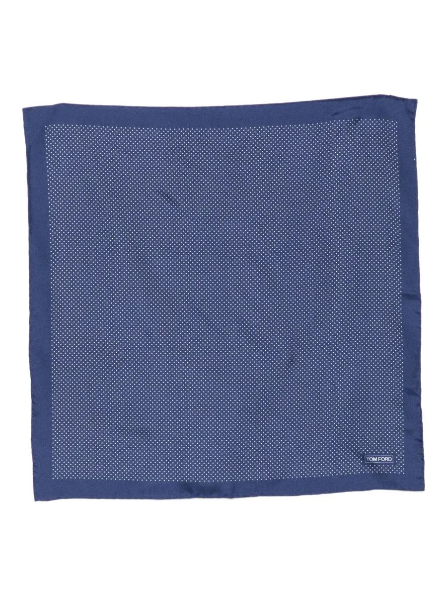 Tom Ford Dot-Print Silk Pocket Square Accessories - 1