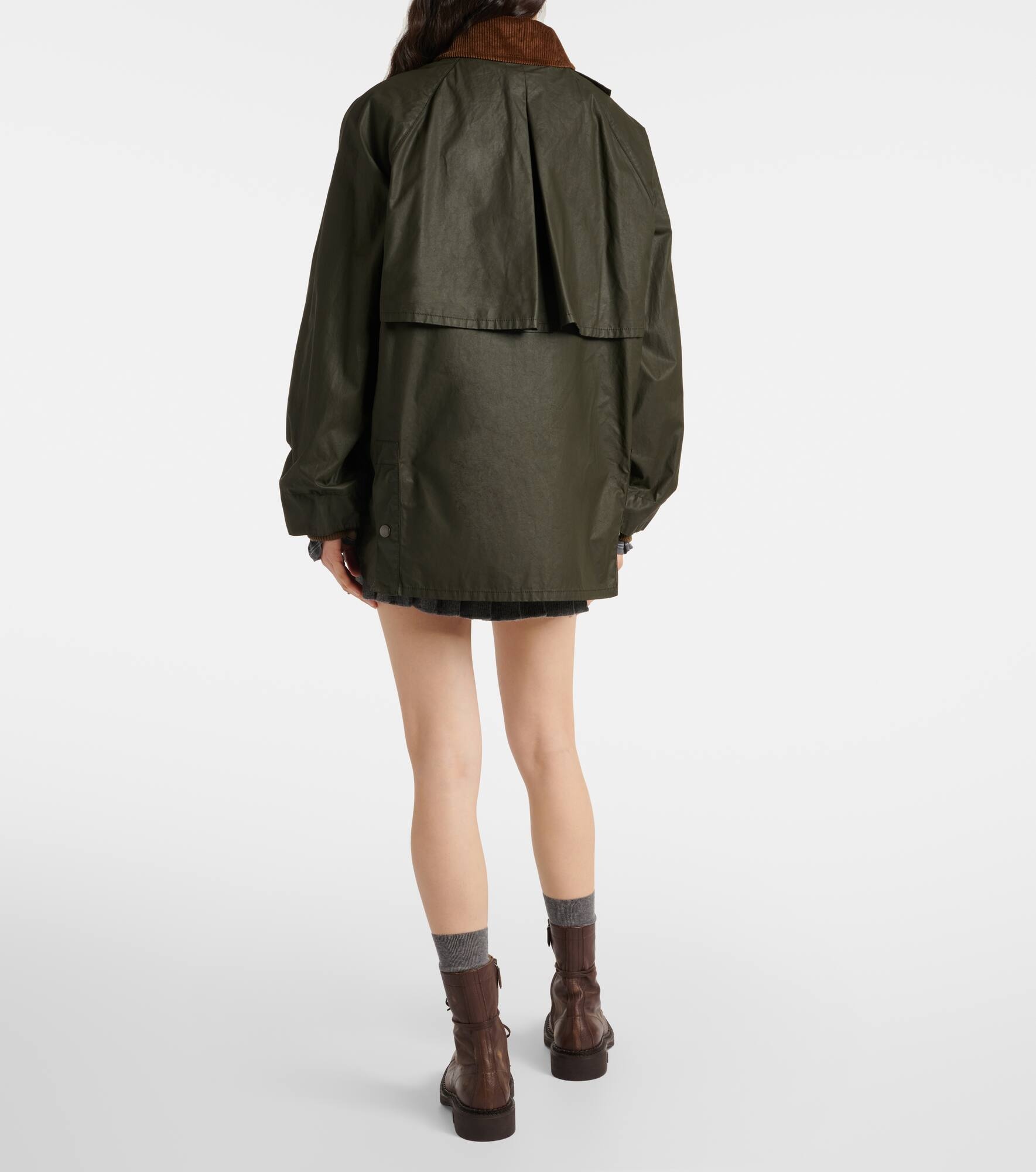 Corduroy-trimmed poplin jacket - 3
