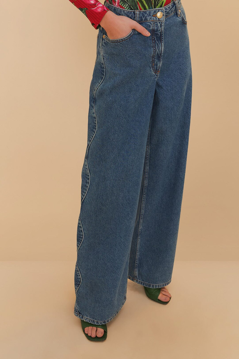 FARM RIO Denim High Waist Pants outlook