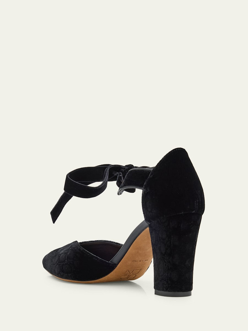 ULLA JOHNSON Corinna Velvet Bow Pumps outlook