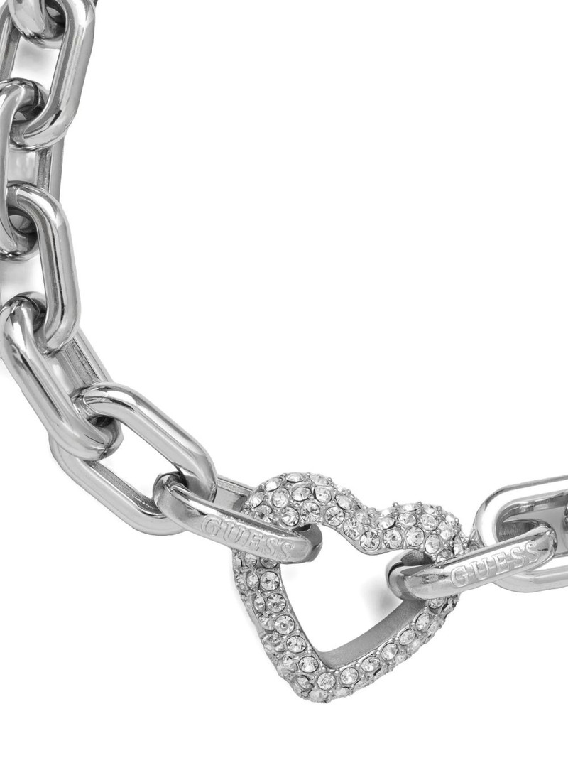 GUESS USA Beloved crystal-embellished heart-pendant bracelet outlook