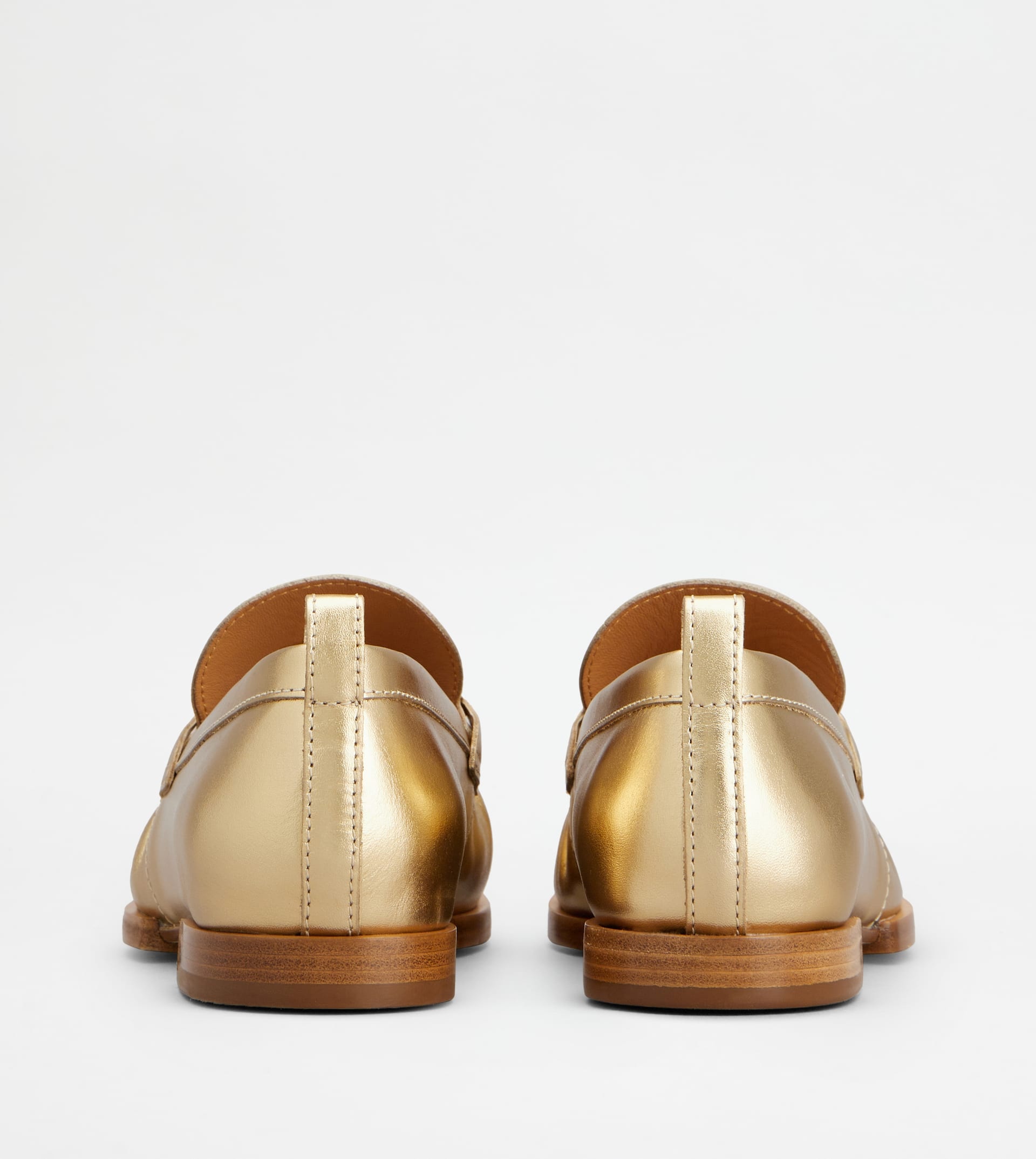 LOAFERS IN LEATHER - GOLD - 2