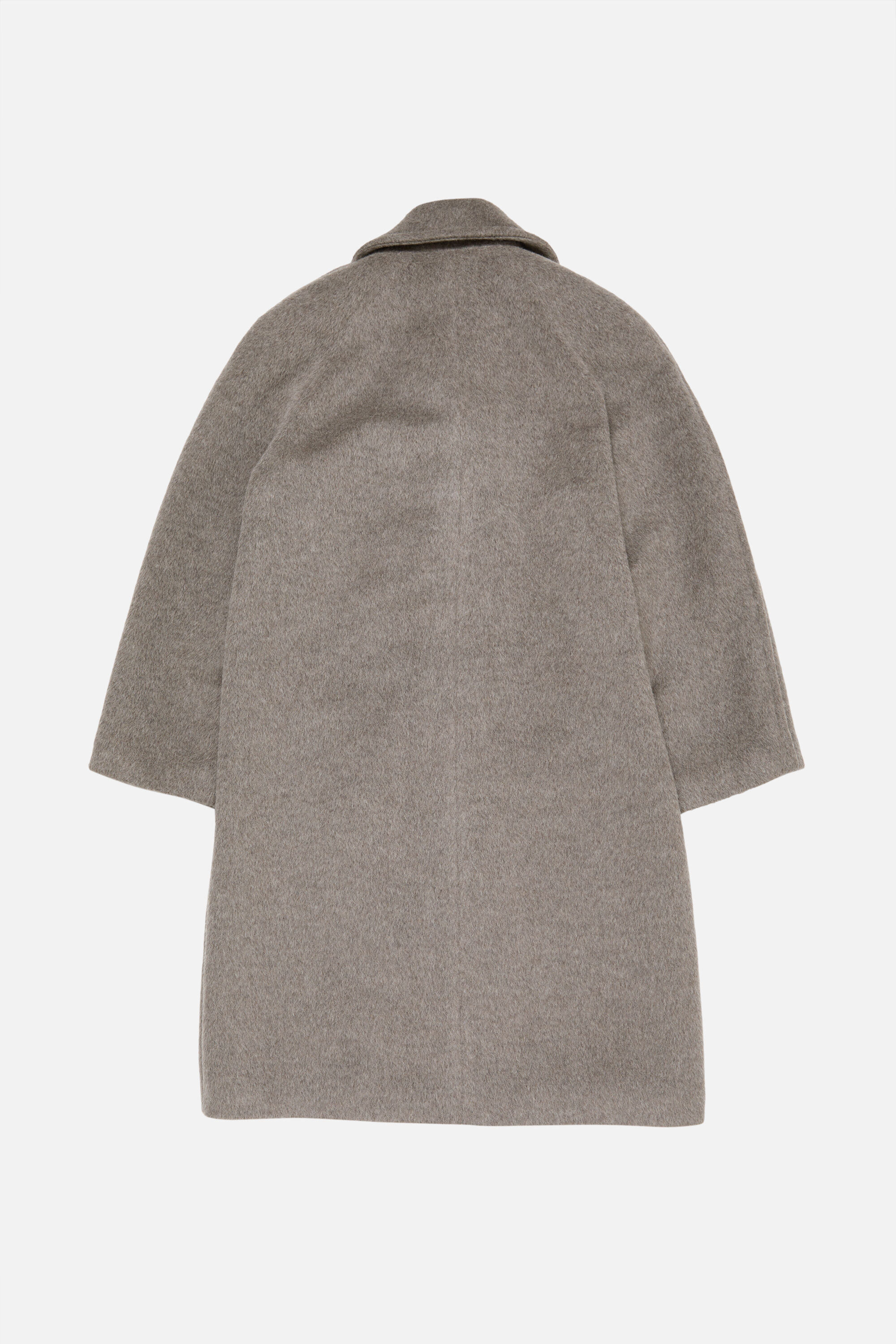 Double-breasted wool coat - Warm Grey Melange - 7