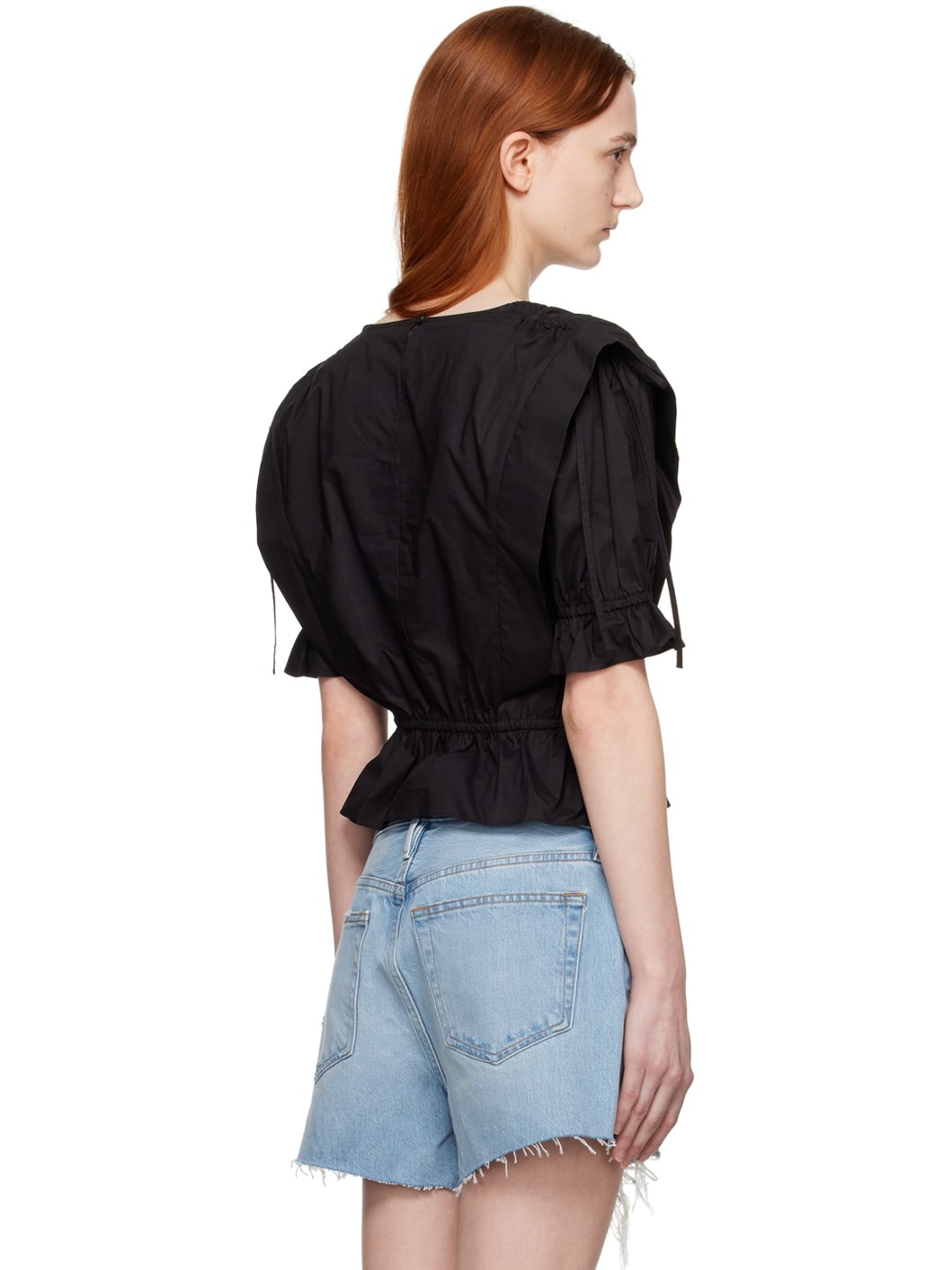 Black Ruched Blouse - 3