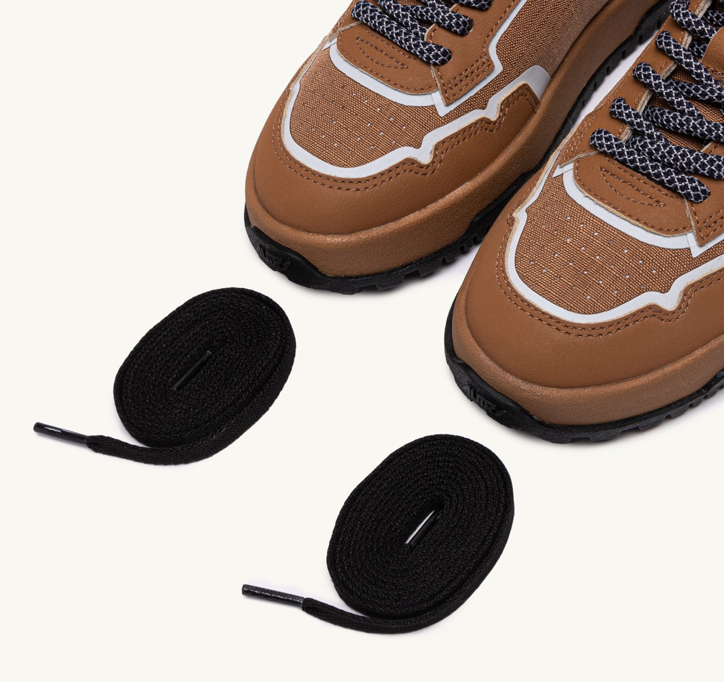 WILDPACE LOW SNEAKERS IN RIPSTOP NYLON AND LEATHER COLOR BROWN SUGAR AND REFLEX - 7