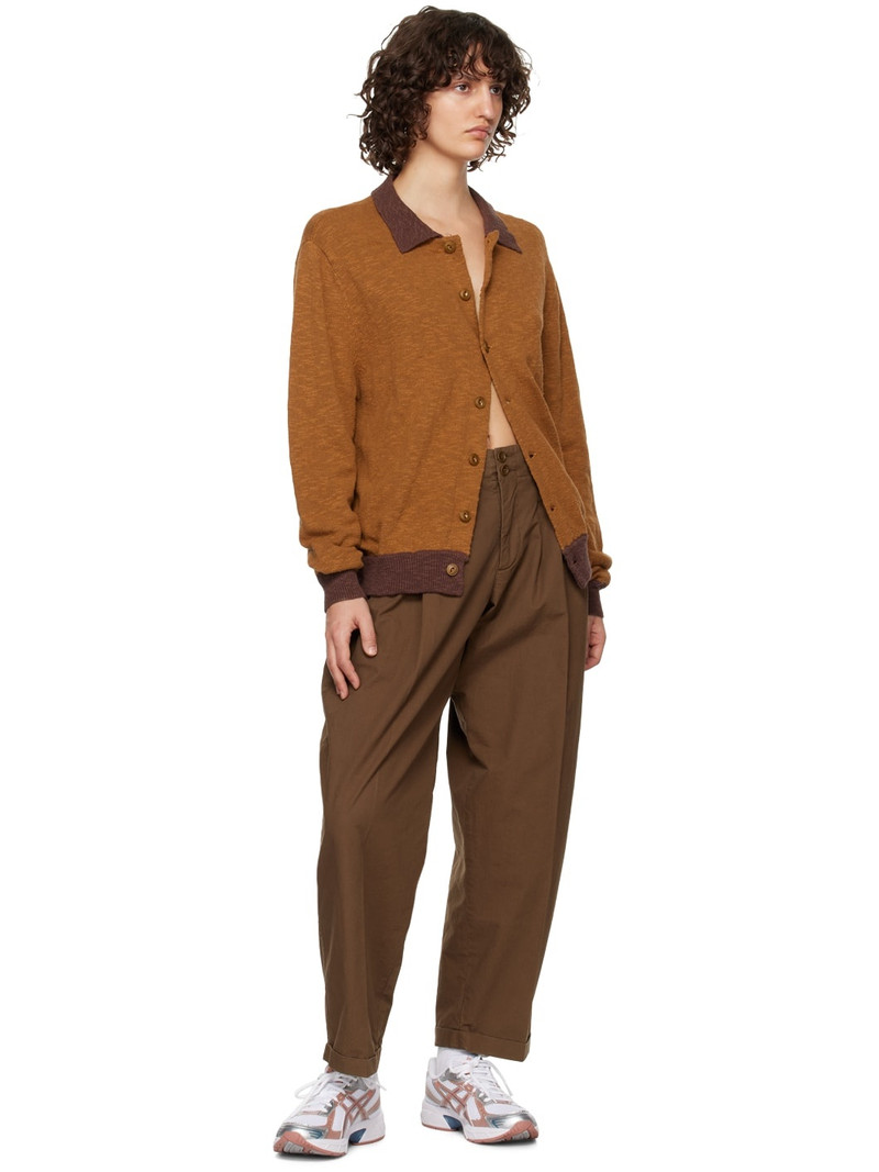YMC Brown Keaton Trousers outlook
