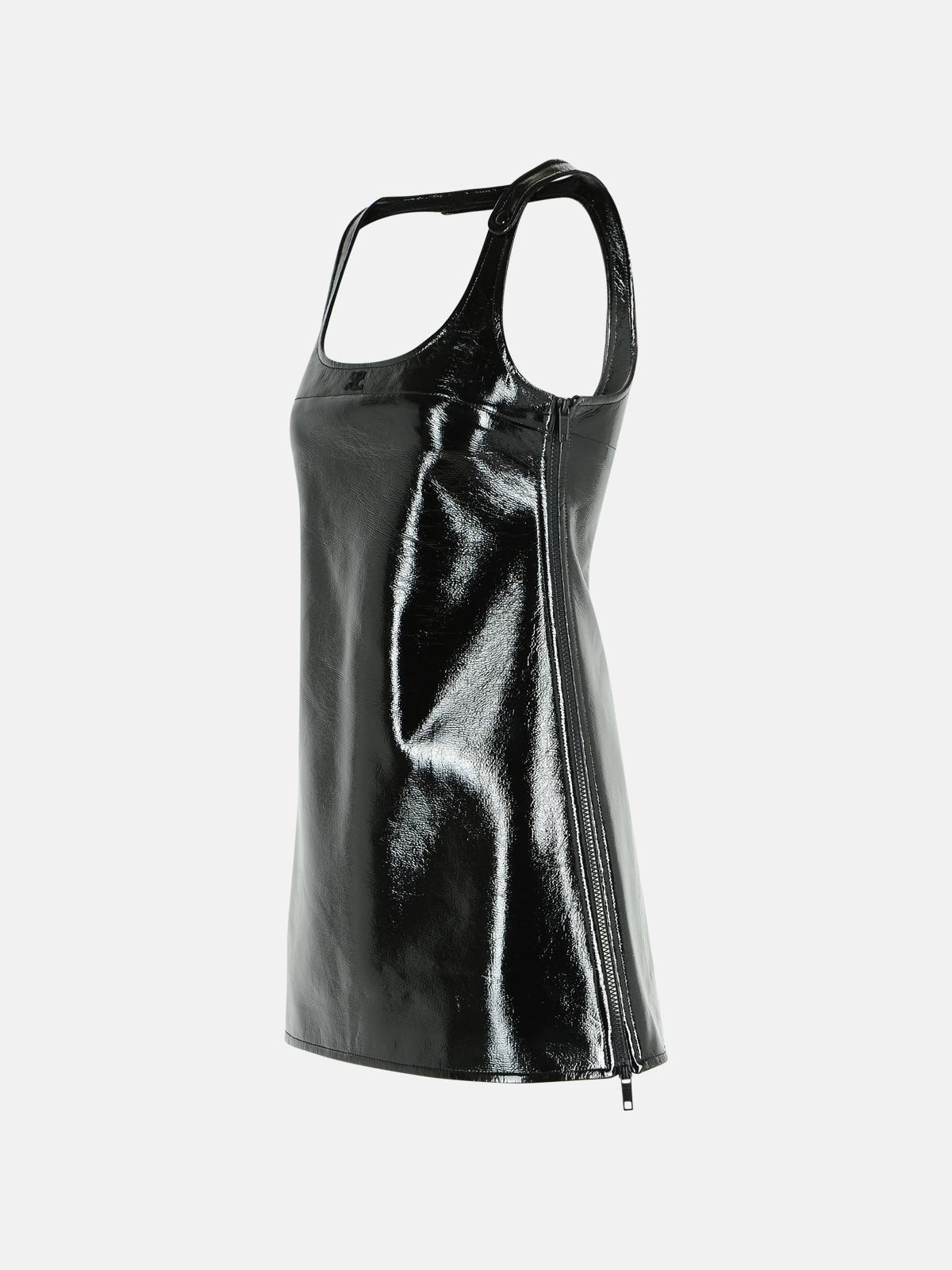 'REEDITION' DRESS IN BLACK COTTON BLEND - 2