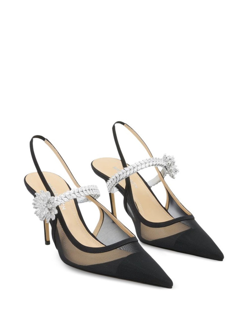 MACH & MACH flower-embellished slingback pumps outlook