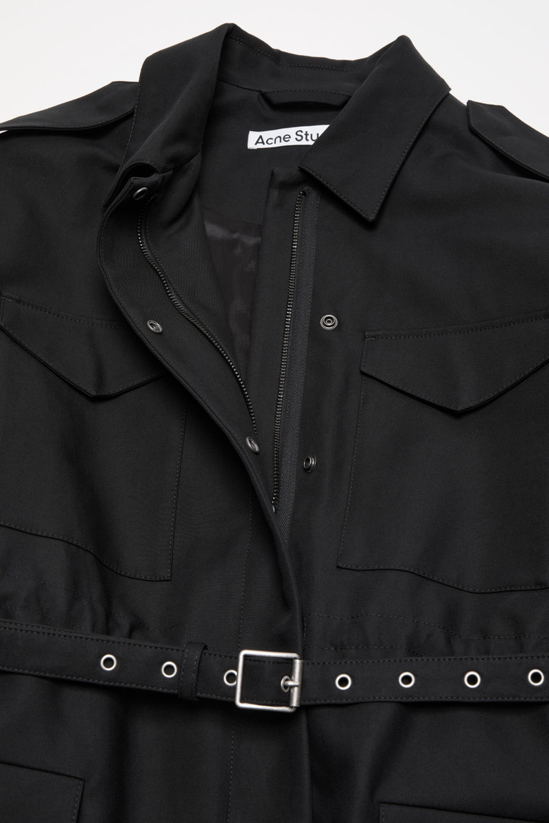 Satin blouson jacket - Black 6