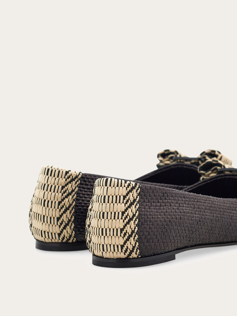FERRAGAMO Raffia Varina ballet flat outlook