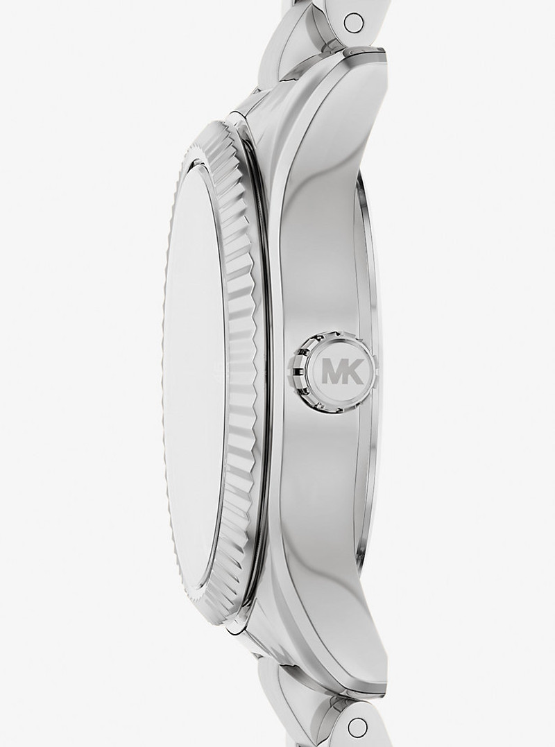 MICHAEL KORS Petite Lexington Pavé Silver-Tone Watch outlook