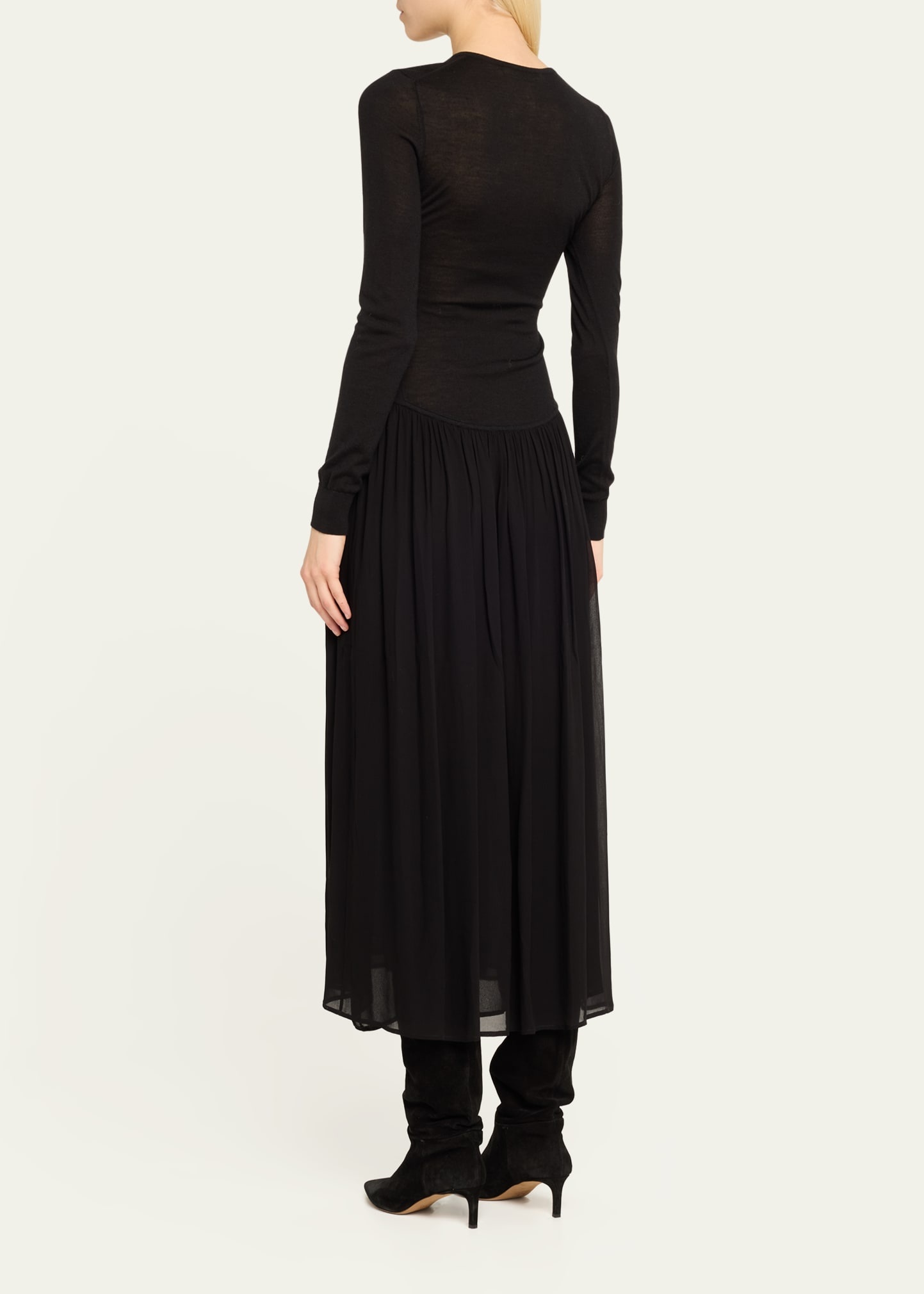 Colette Long-Sleeve Drop Waist Dress - 3