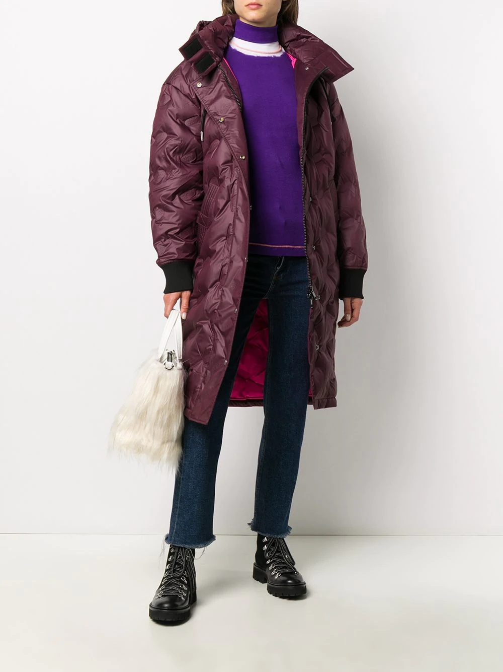 quilted hooded coat - 2