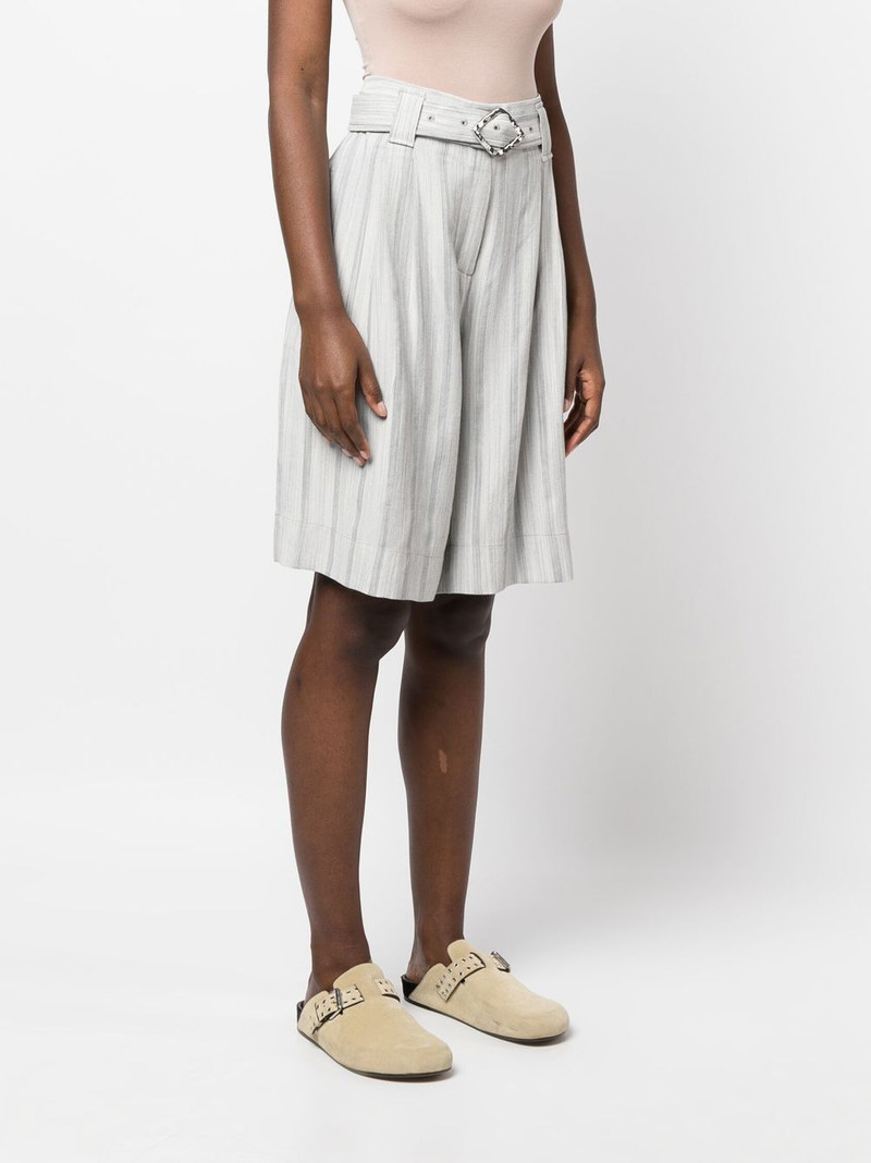knee-length belted shorts 3