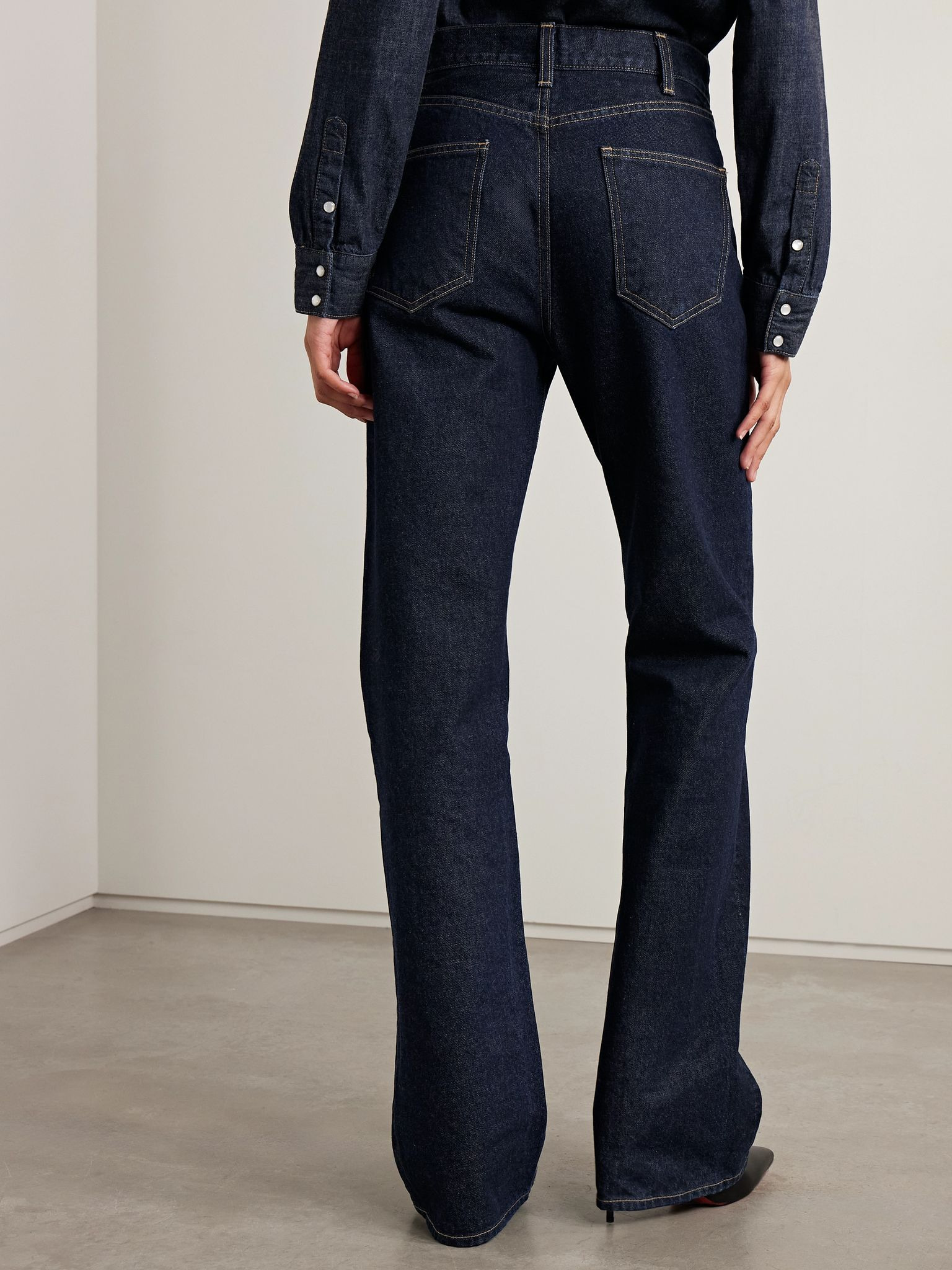 Joan high-rise straight-leg jeans Indigo - 4