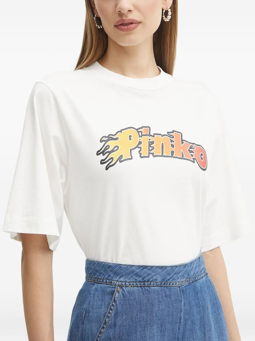 logo-print T-shirt - 1
