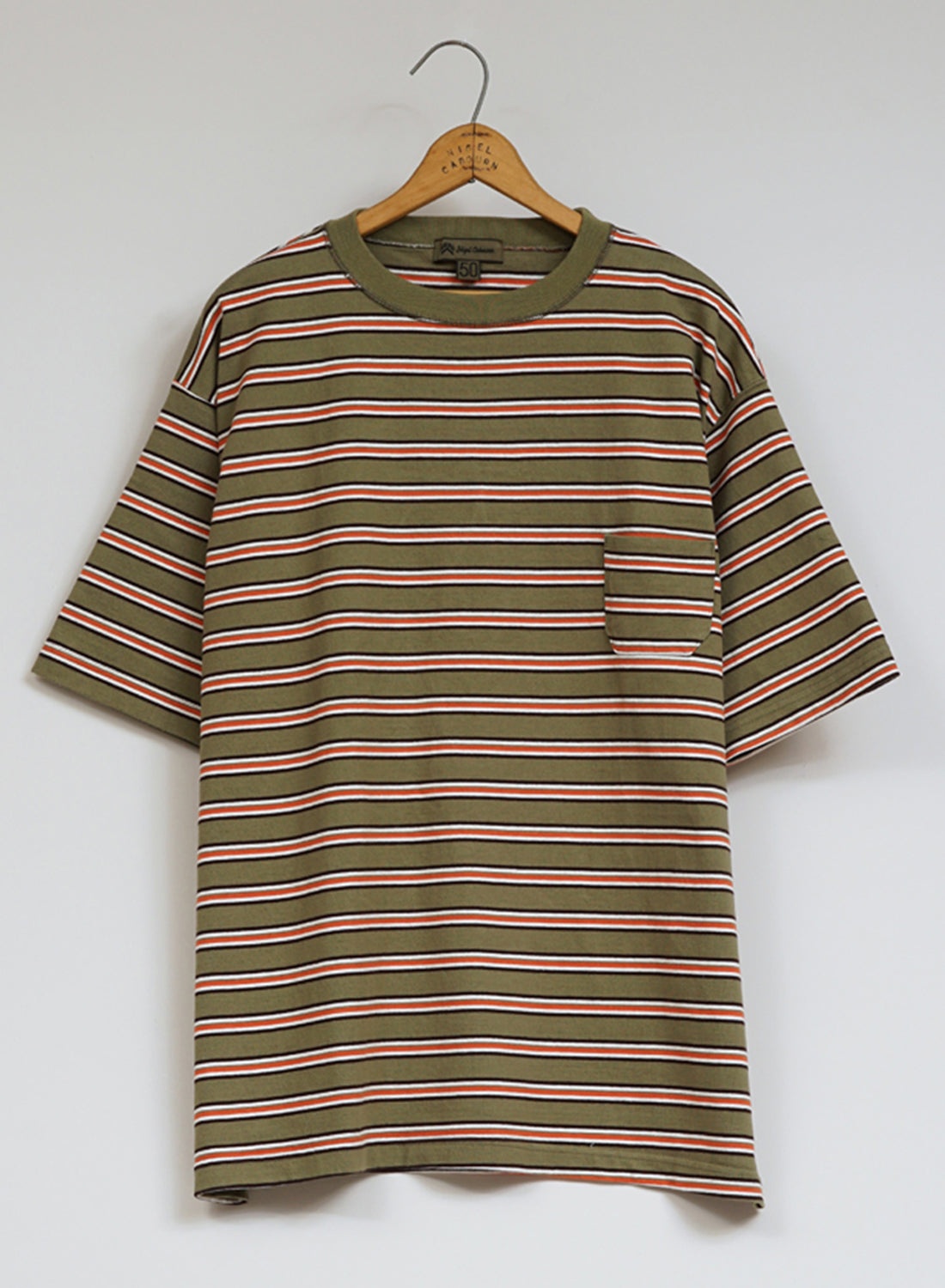9.5oz Border Half Sleeve T-Shirt in Green - 1
