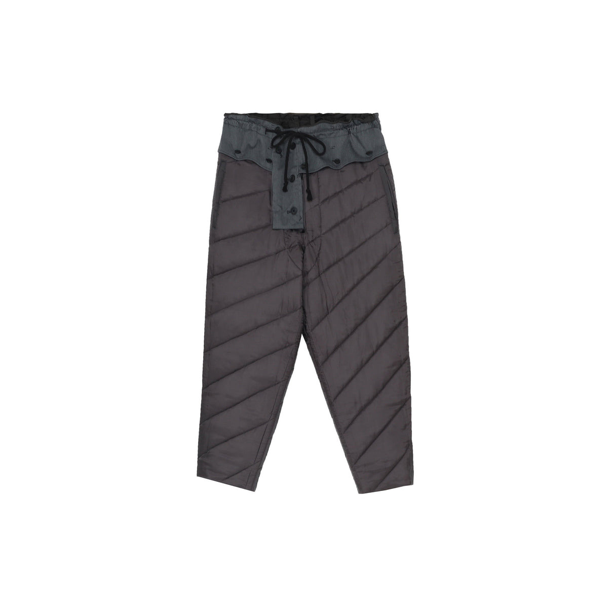 PRINTED SIDE POCKET PANTS WITH LINER (BLACK) - 3