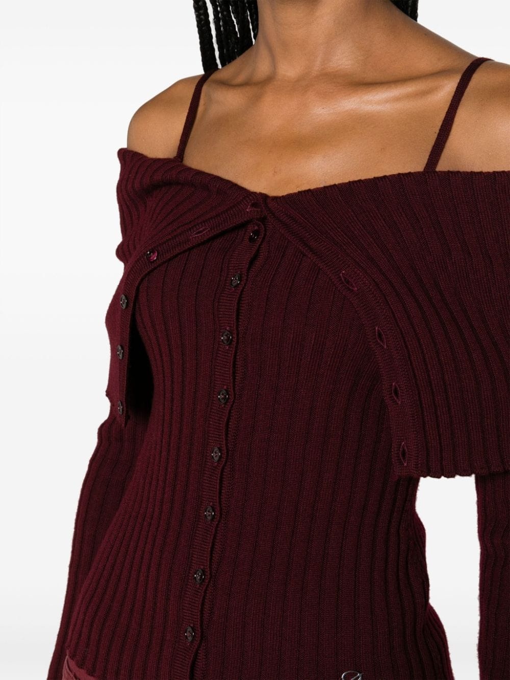 ribbed-knit wool top - 5
