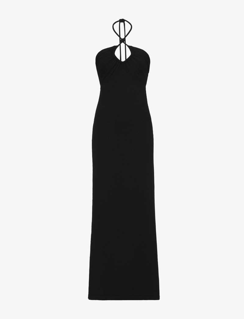 Textured Knit Halter Dress 1