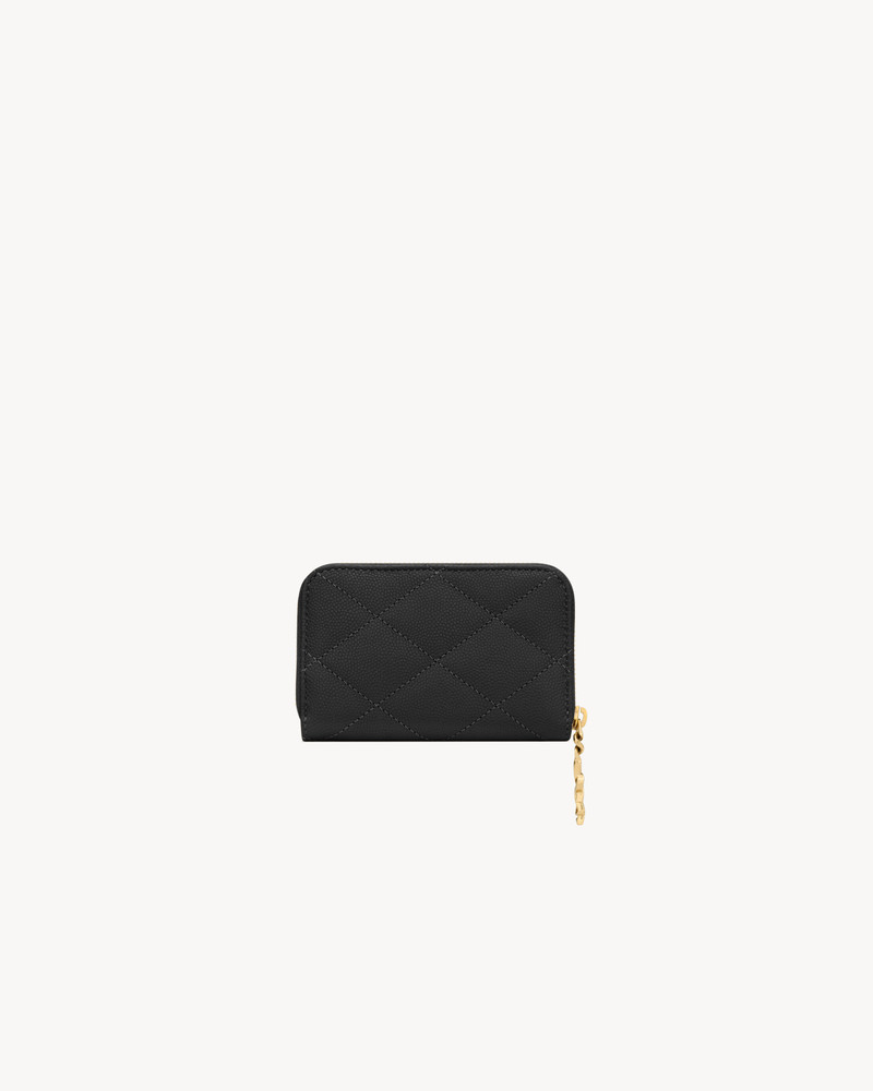 SAINT LAURENT CASSANDRE BIJOU CHANGE PURSE IN GRAIN DE POUDRE LEATHER outlook