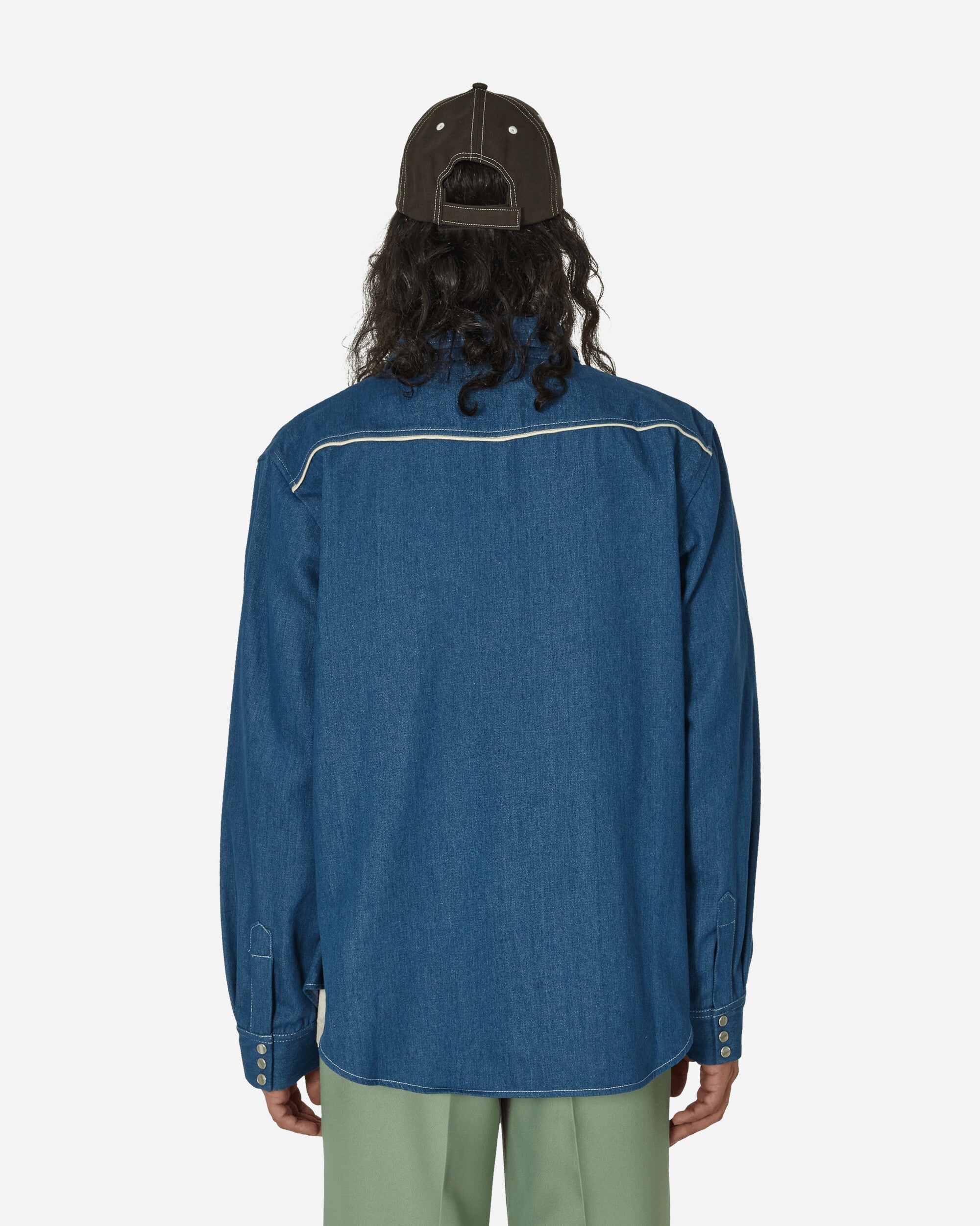 Embroidered Western Shirt Blue - 3