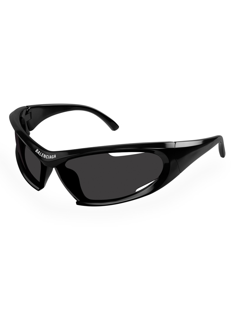 Men's Dynamo 78MM Geometric Sunglasses - Black Dark Grey 1