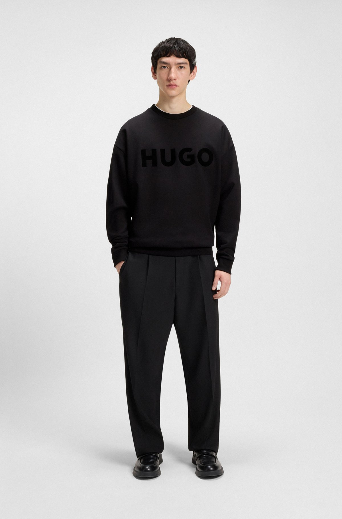 OVERSIZE-FIT SWEATSHIRT IN COTTON TERRY WITH LOGO PRINT - 4